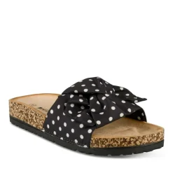 Mules Liège NOIR Femme Motif A Pois A Enfiler