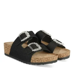 Mules Liège NOIR Femme Motif Perle A Enfiler