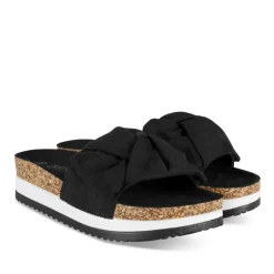 Mules Liège NOIR Femme Motif Uni A Enfiler
