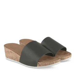 Mules Liège NOIR Femme Motif Uni A Enfiler