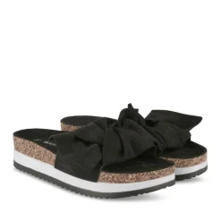 Mules Liège NOIR Femme Motif Uni A Enfiler