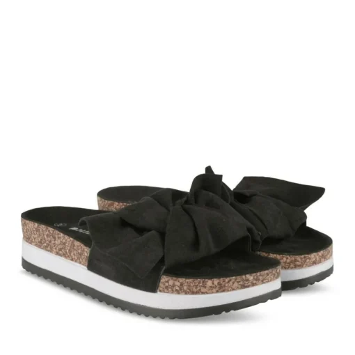 Mules Liège NOIR Femme Motif Uni A Enfiler