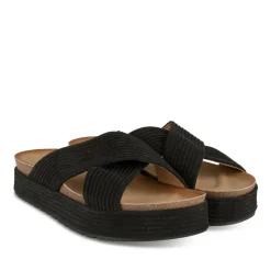 Mules Liège NOIR Femme Motif Uni A Enfiler