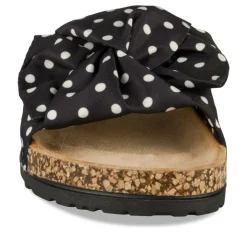 Mules Liège NOIR Femme Motif A Pois A Enfiler