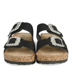 Mules Liège NOIR Femme Motif Perle A Enfiler