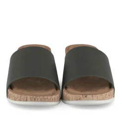 Mules Liège NOIR Femme Motif Uni A Enfiler