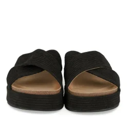 Mules Liège NOIR Femme Motif Uni A Enfiler