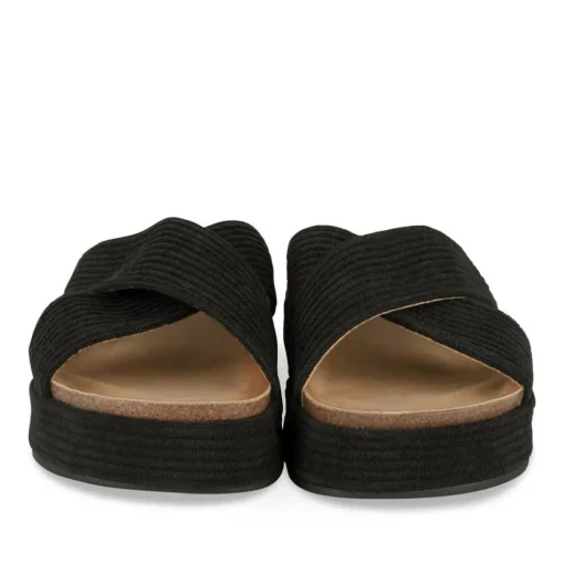 Mules Liège NOIR Femme Motif Uni A Enfiler