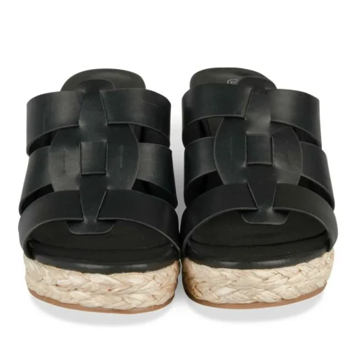 Mules Liège NOIR Femme Motif Uni A Enfiler