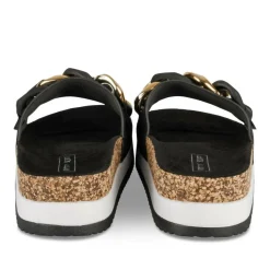 Mules Liège NOIR Femme Motif Chaîne A Enfiler