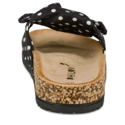 Mules Liège NOIR Femme Motif A Pois A Enfiler