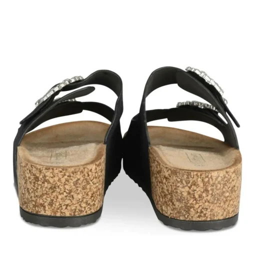 Mules Liège NOIR Femme Motif Perle A Enfiler