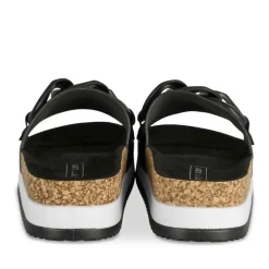 Mules Liège NOIR Femme Motif Chaîne A Enfiler