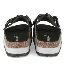 Mules Liège NOIR Femme Motif Chaîne A Enfiler