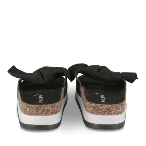 Mules Liège NOIR Femme Motif Uni A Enfiler