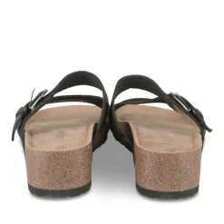 Mules Liège NOIR Femme Motif Animal A Enfiler