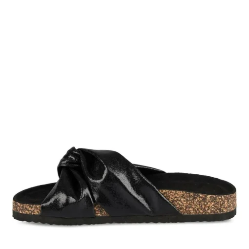 Mules Liège NOIR Femme Motif Uni A Enfiler