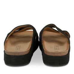 Mules Liège NOIR Femme Motif Uni A Enfiler