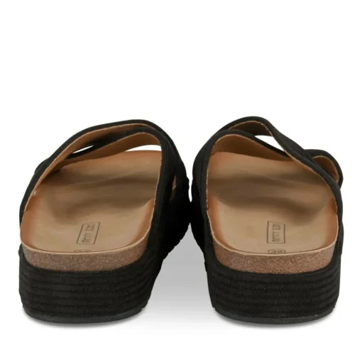 Mules Liège NOIR Femme Motif Uni A Enfiler