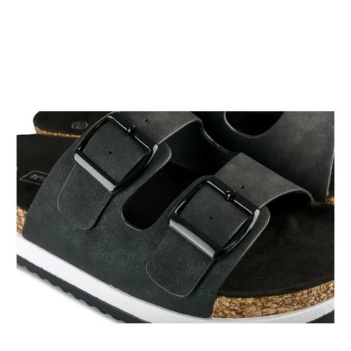 Mules Liège NOIR Femme Motif Uni A Enfiler