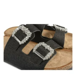 Mules Liège NOIR Femme Motif Perle A Enfiler