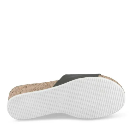 Mules Liège NOIR Femme Motif Uni A Enfiler