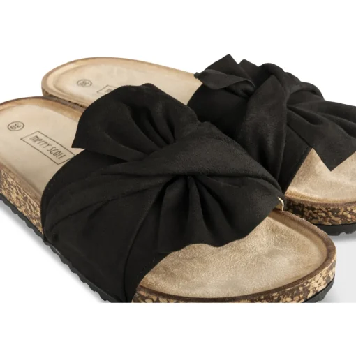 Mules Liège NOIR Femme Motif Uni A Enfiler