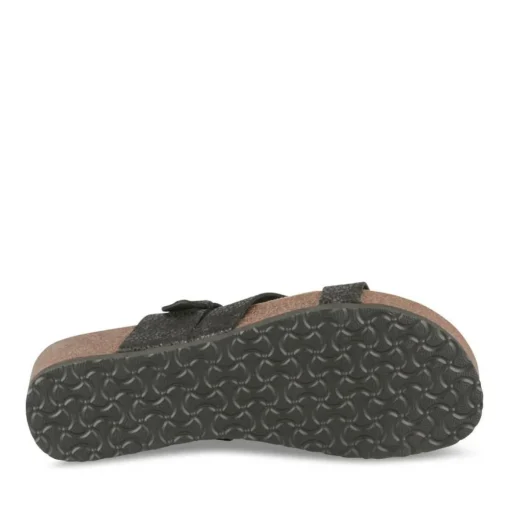 Mules Liège NOIR Femme Motif Animal A Enfiler