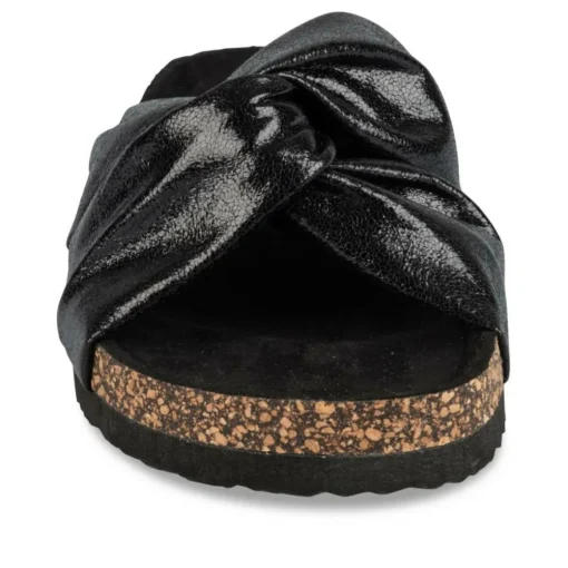 Mules Liège NOIR Femme Motif Uni A Enfiler
