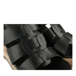 Mules Liège NOIR Femme Motif Uni A Enfiler