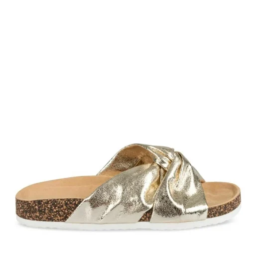 Mules Liège OR Femme Motif Uni A Enfiler
