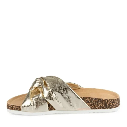 Mules Liège OR Femme Motif Uni A Enfiler