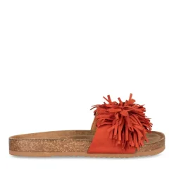 Mules Liège ROUGE Femme A Enfiler