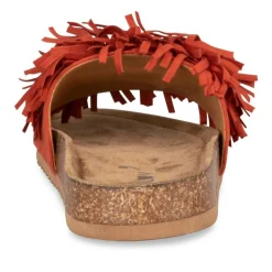 Mules Liège ROUGE Femme A Enfiler