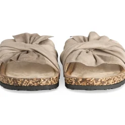 Mules Liège TAUPE Femme Motif Uni A Enfiler