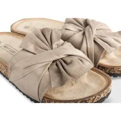 Mules Liège TAUPE Femme Motif Uni A Enfiler