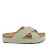 Mules Liège VERT Femme Motif Uni A Enfiler
