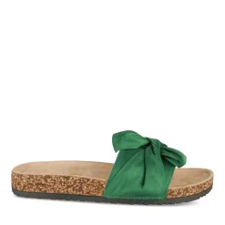 Mules Liège VERT Femme Motif Uni A Enfiler