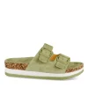 Mules Liège VERT Femme Motif Uni A Enfiler