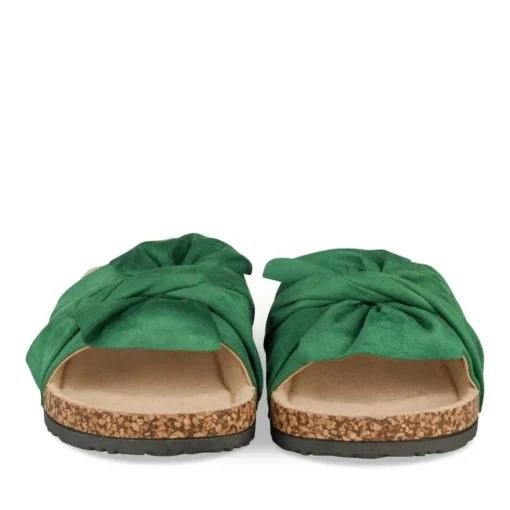 Mules Liège VERT Femme Motif Uni A Enfiler