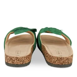 Mules Liège VERT Femme Motif Uni A Enfiler