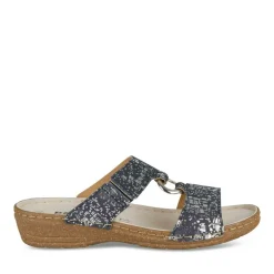 Mules MARINE Femme CUIR Motif Uni A Enfiler