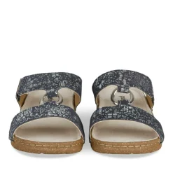 Mules MARINE Femme CUIR Motif Uni A Enfiler