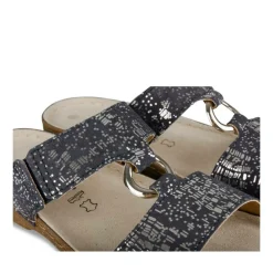 Mules MARINE Femme CUIR Motif Uni A Enfiler