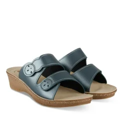 Mules MARINE Femme Motif Uni A Enfiler
