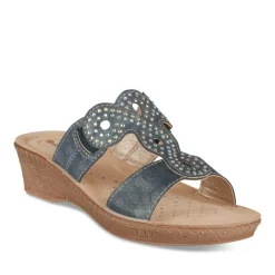 Mules MARINE Femme Motif Uni A Enfiler