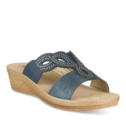 Mules MARINE Femme Motif Uni A Enfiler