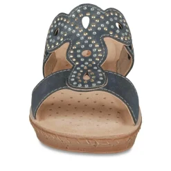 Mules MARINE Femme Motif Uni A Enfiler