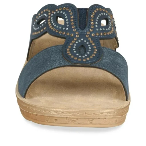 Mules MARINE Femme Motif Uni A Enfiler