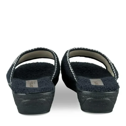 Mules MARINE Femme Motif Uni A Enfiler